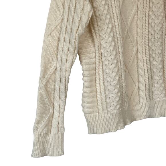 Aelfric Eden Cable Knit Fishermans Sweater Crewneck Pullover Outdoors Nordic XL - Picture 3 of 11